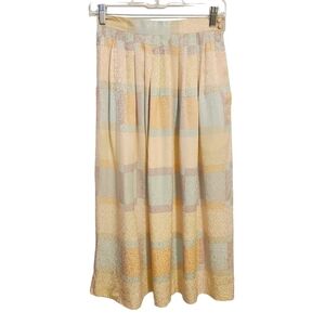 Jerri Sherman | Women's Vintage Pastel Colored Midi Length Skirt (Size 4)